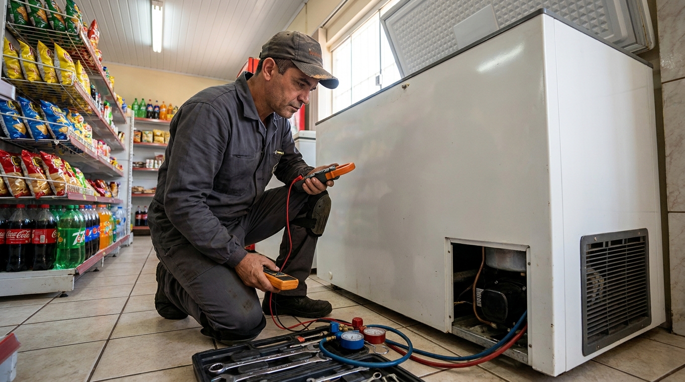 Conserto de placa eletrônica de freezer em Santos‑SP